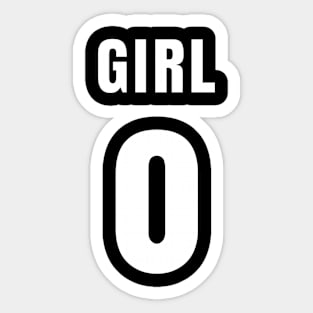 GIRL NUMBER 0 FRONT-PRINT Sticker